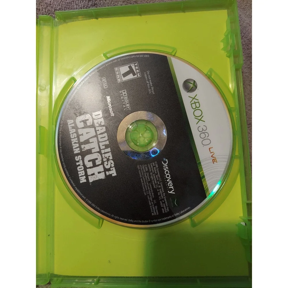 Deadliest Catch Alaskan Storm Xbox 360 Game Disc Case‎ Manual Complete